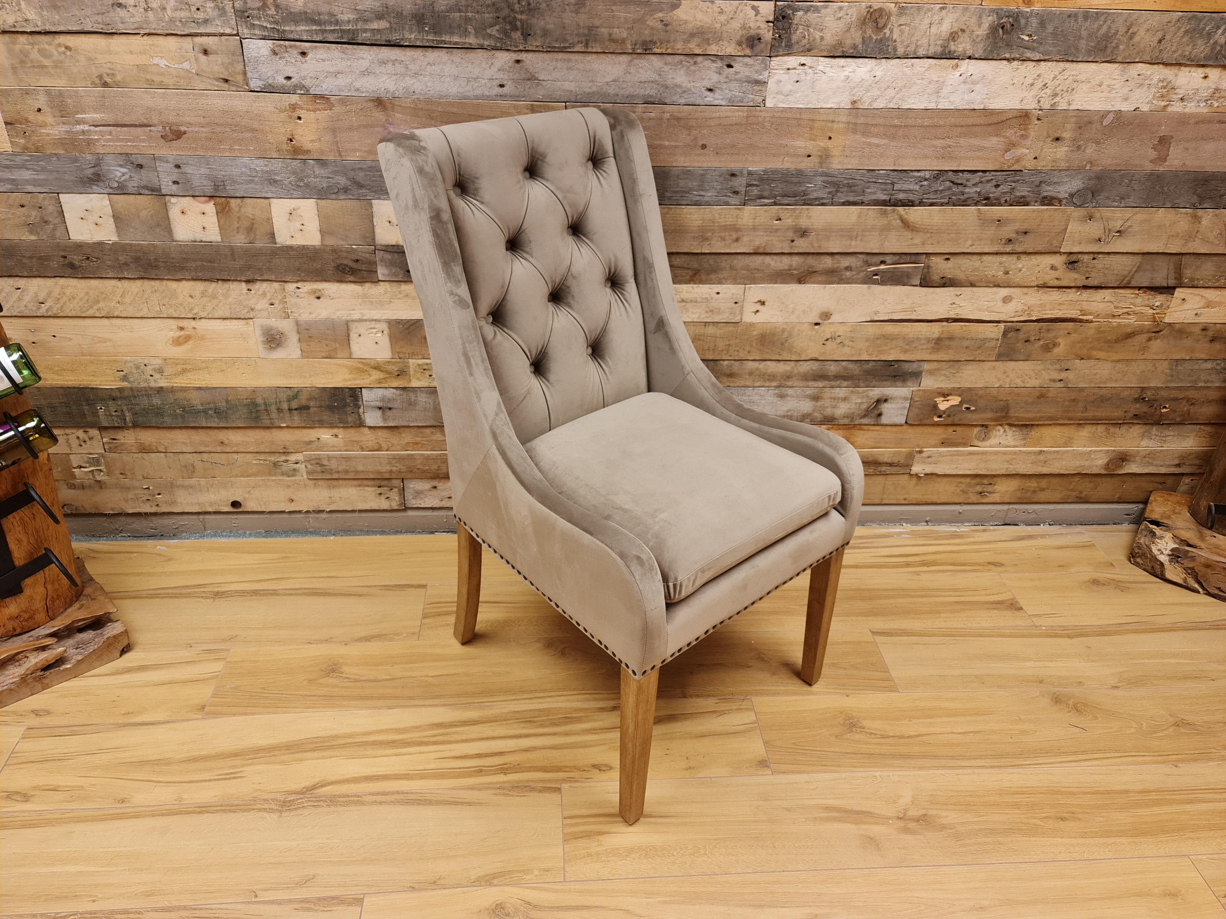 Marlow Taupe Velvet Dining Chair Magnum Furniture