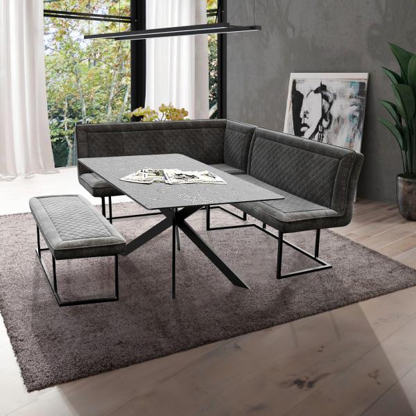 Right Hand Corner Dining Set - Black Table | Magnum Furniture