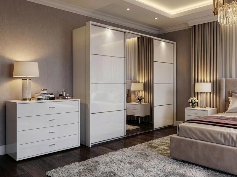 Toronto Sliding Robe 197 - 280cm Sliding Door Robe with Profiles- 3 Glass Doors | Magnum ...