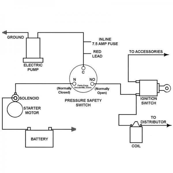 Fuel Pump Cut Off Oil Pressure Switch 1/8 NPT 3 Terminal Suitable for