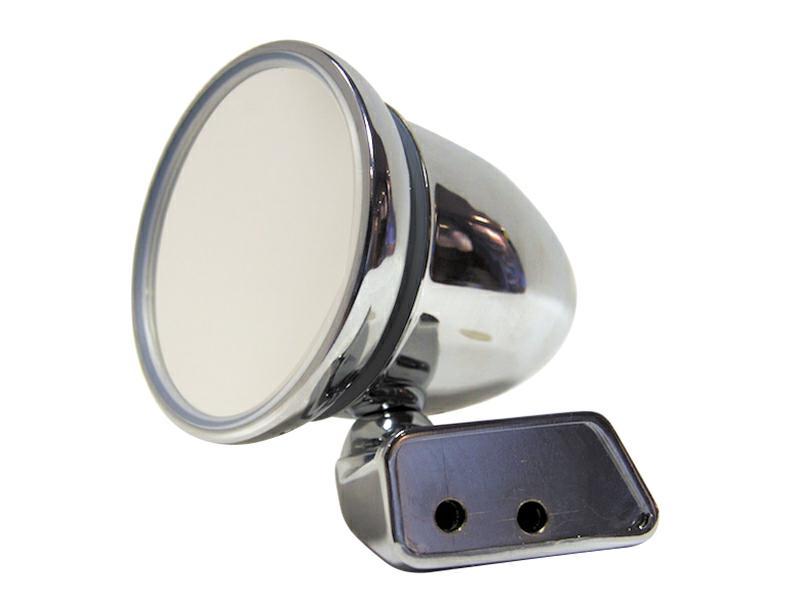 Chrome Bullet Mirror with Mini Door Mounting Left Hand
