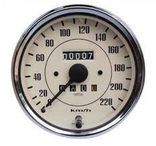 Smiths Mechanical Speedometer 100mm 220Kph Magnolia Chrome IVA Bezel