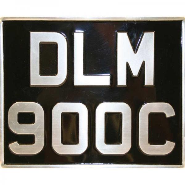 Pressed Aluminium. Number Plate 11 5/8 " x 8 3/8 " Europa Specialist Spares